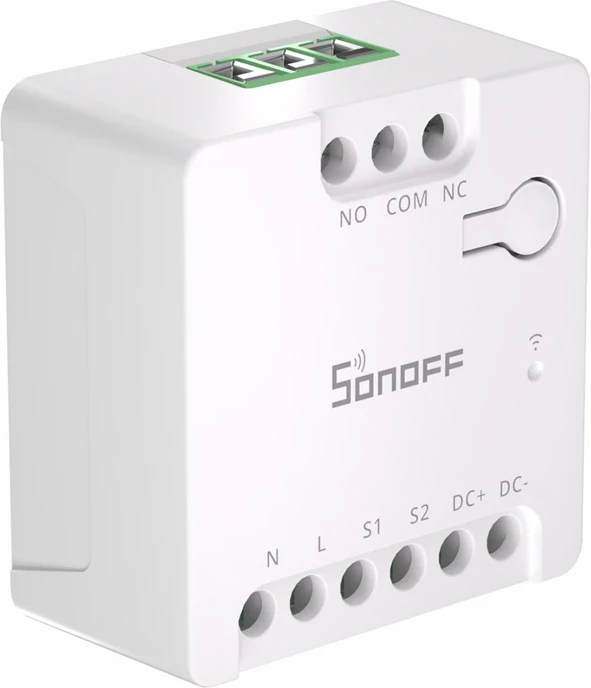 Switch i mençur Sonoff MINI-D, WiFi, Matter, AC/DC 12-48V, kontakt i thatë, Bardhë