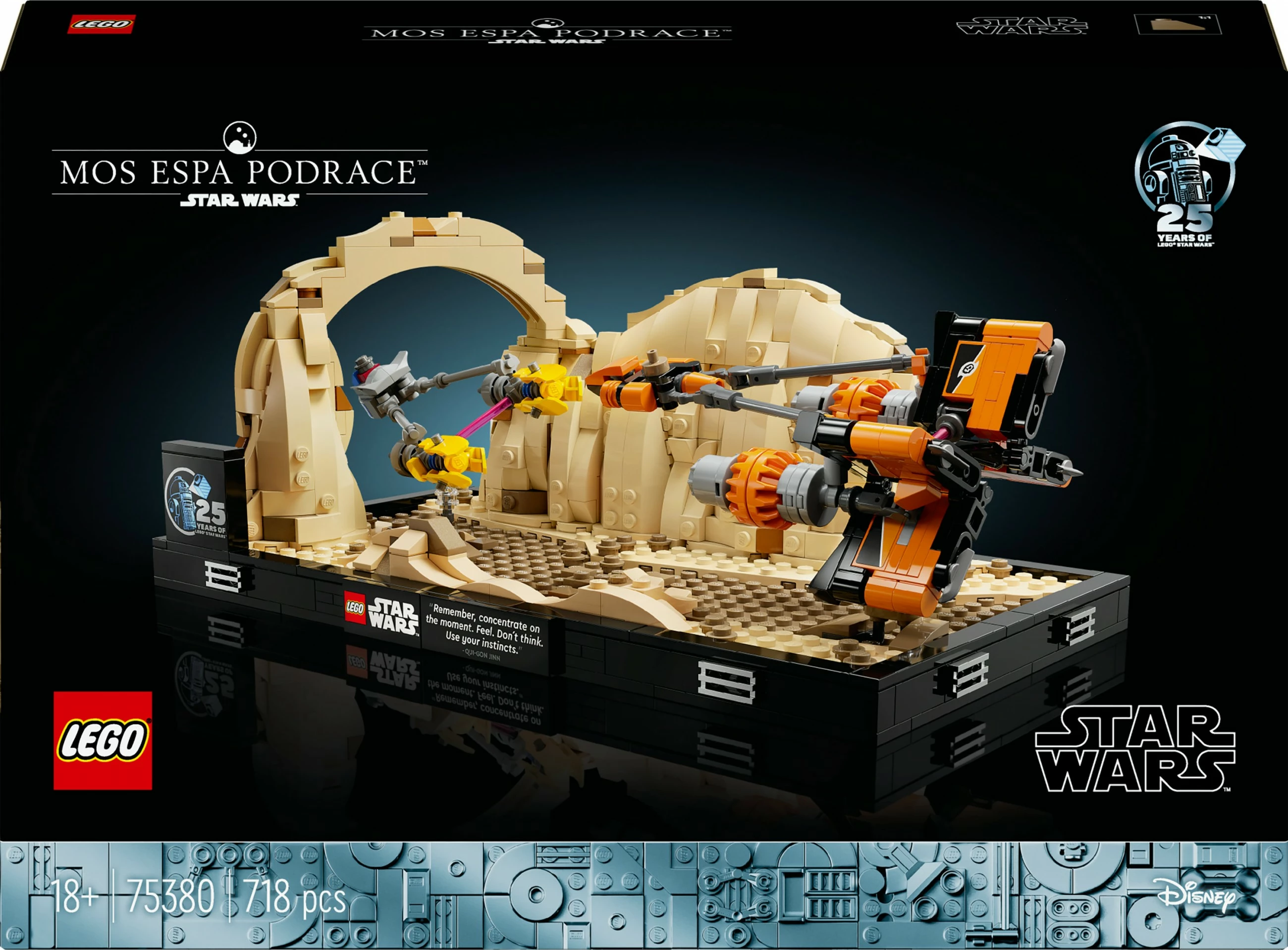 Set ndërtimi LEGO Mos Espa Podrace Diorama, 718 pjesë, shumëngjyrësh