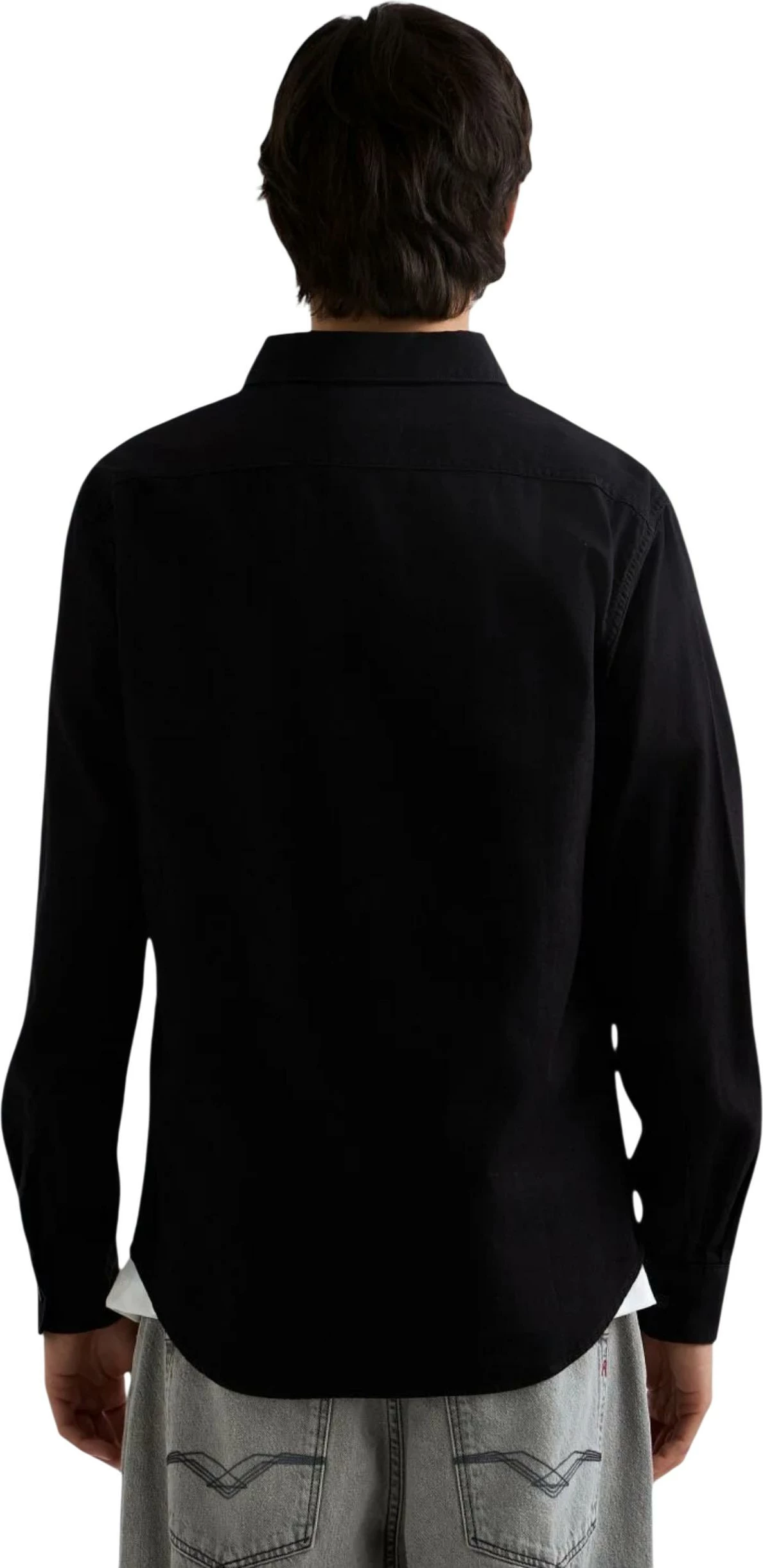 Këmishë denim për meshkuj Replay M4124, e zezë [Madhësia: L]