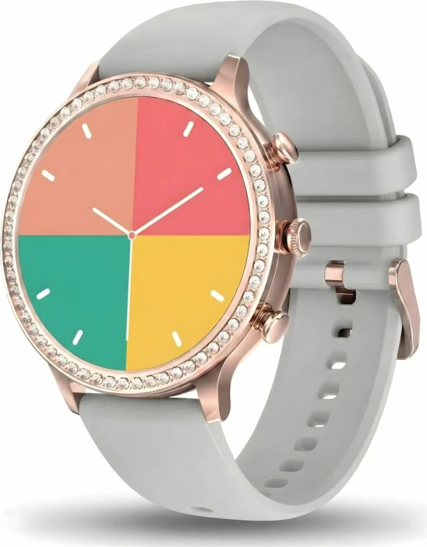 Smartwatch Gravity GT5-8, rrip dhe byzylyk rozë gold