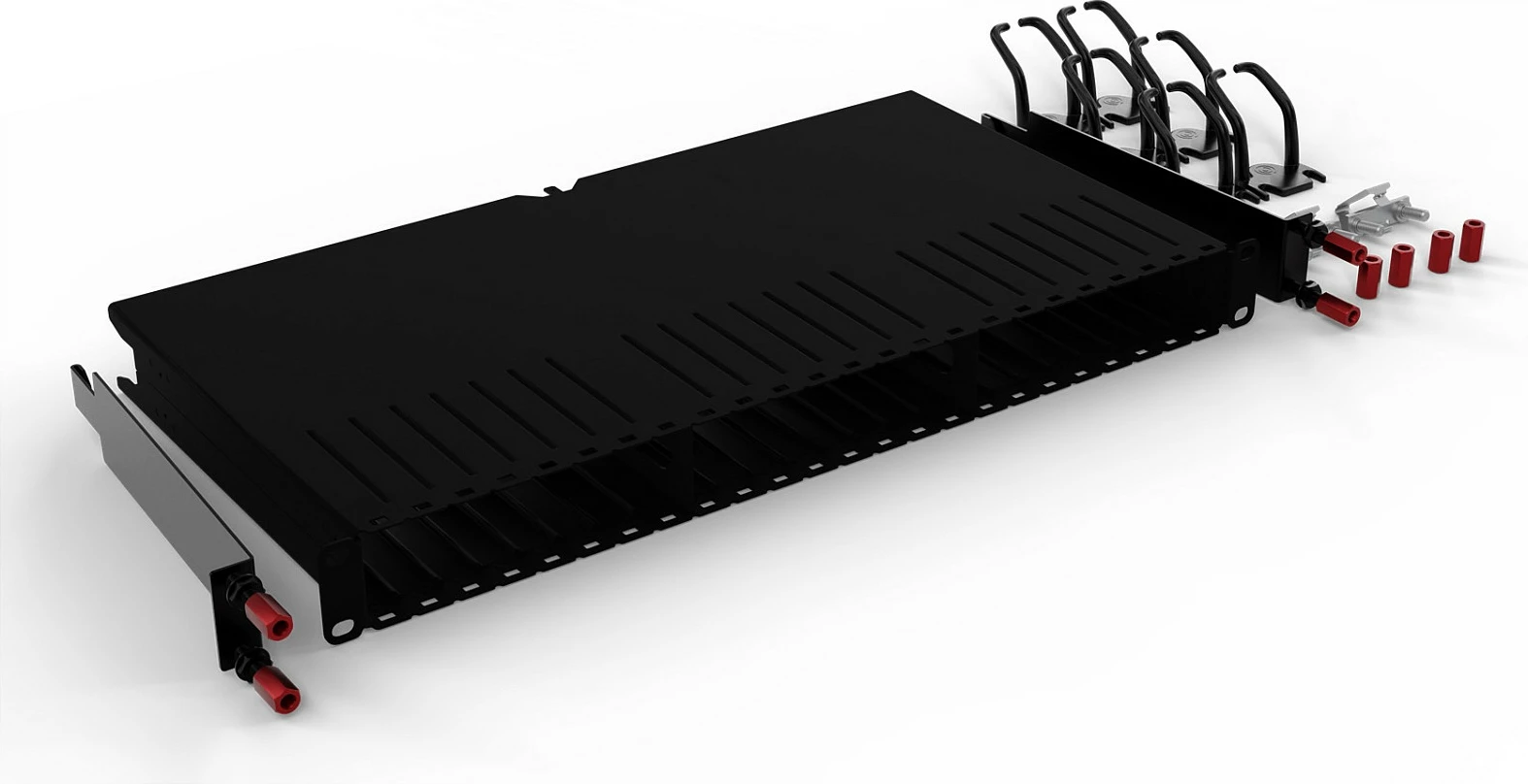 Panel menaxhimi kabllosh PATCHBOX patchbox.one Frame, 19", çelik, i zi