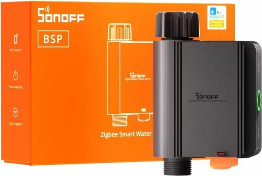 Valvul uji smart Zigbee SONOFF SWV-BSP, Zigbee 3.0, IP55, 4xAA, e zezë