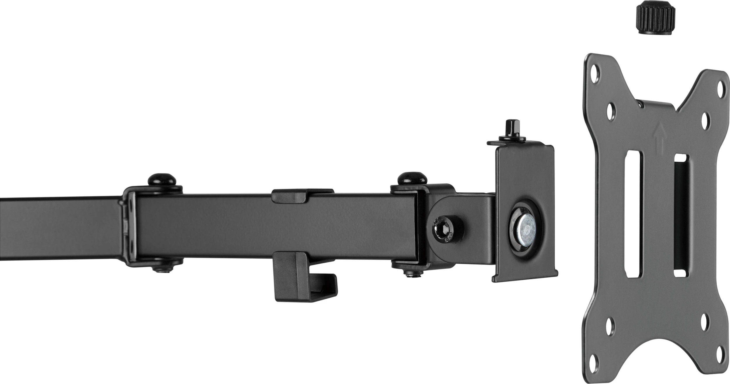 Mbajtëse monitori tavoline EQUIP 17"-32", për 2 monitorë, VESA 75x75/100x100, 8 kg për monitor, e zezë