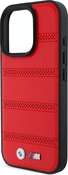 Mbështjellës BMW M Perforated And Stitched Line MagSafe për iPhone 16 Pro Max, Kuq