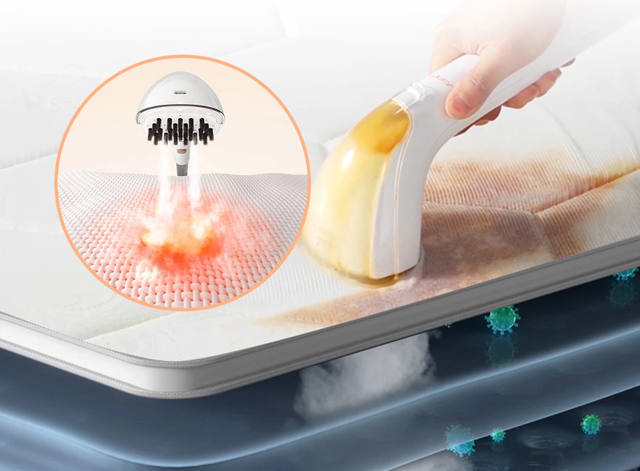 Fshesë me avull dhe ujë UWANT B200, 12000Pa, 1900W, e bardhë, set aksesorësh