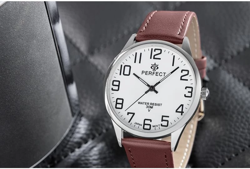 Orë dore meshkuj PERFECT GXB452-02, kafe