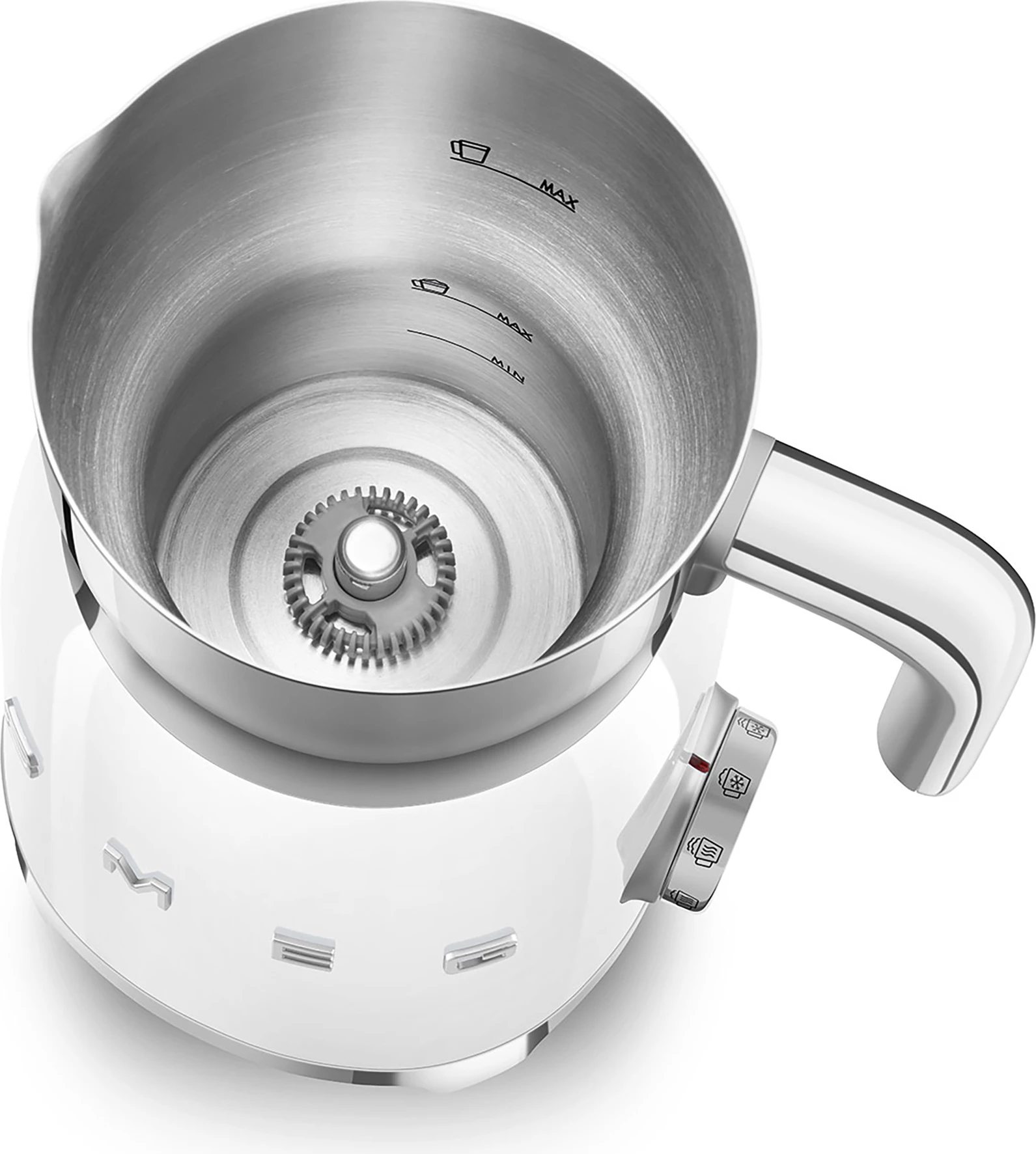Shkumëzues qumështi Smeg MFF11WHEU 600 ml, 500 W, i bardhë/krem