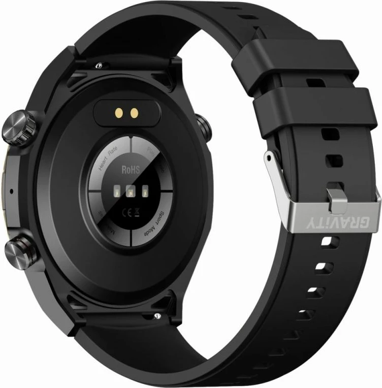 Smartwatch Gravity për meshkuj, e zezë