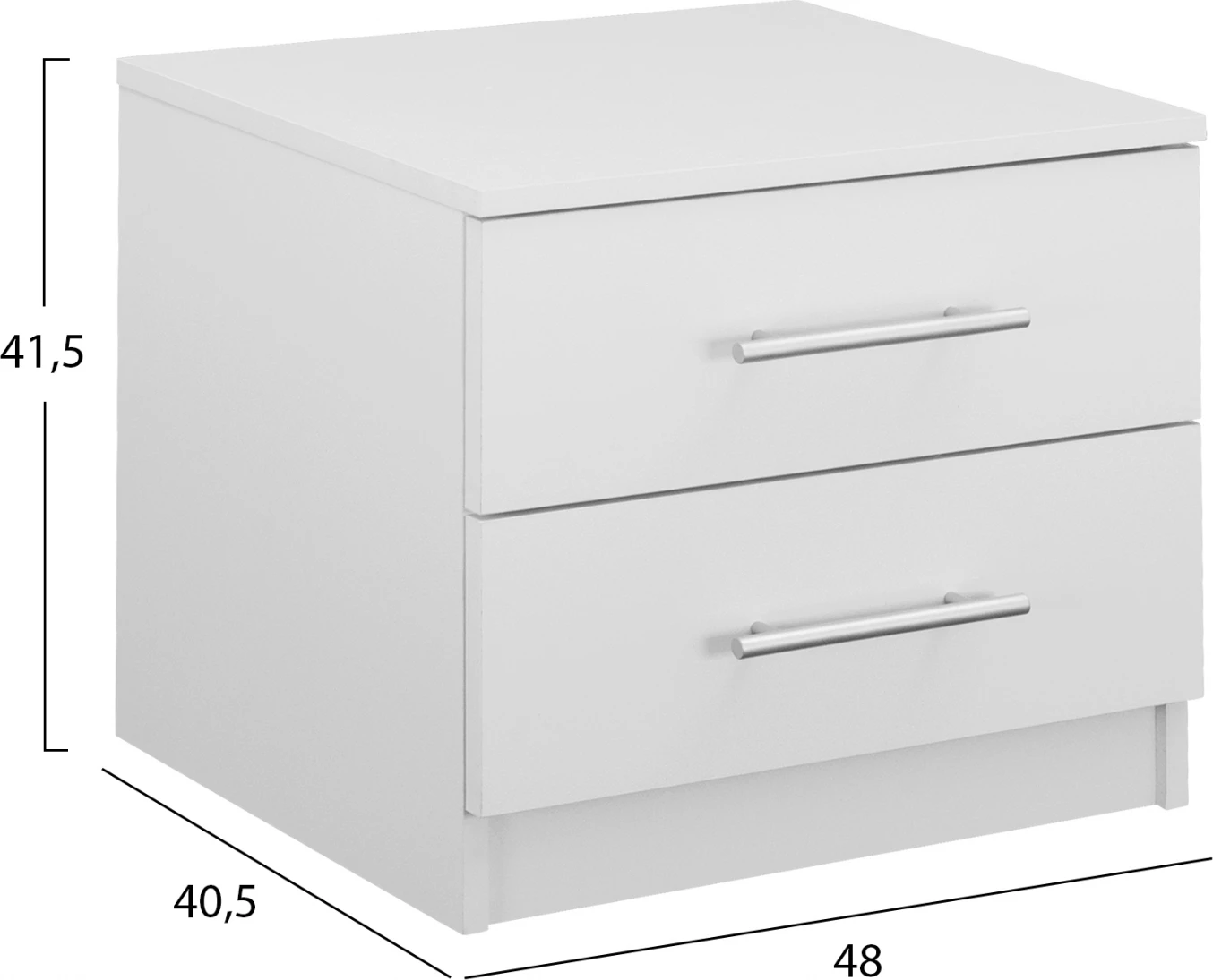 Komodinë nate FH2220.05 e bardhë 48x40,5x41,5 cm