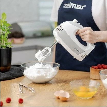 Mikser dore Zelmer ZHM2450 700W 5 shpejtësi me Turbo, me rrahëse dhe grepë brumi, i bardhë