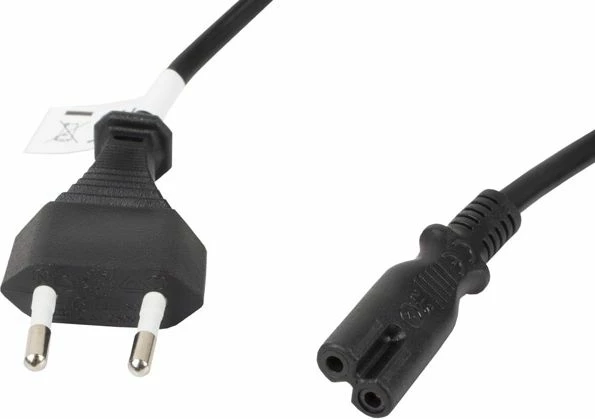 Kabllo rryme Lanberg CA-C7CA-11CC-0018-BK, CEE 7/16 në IEC 320 C7, 1.8 m, 10A, e zezë
