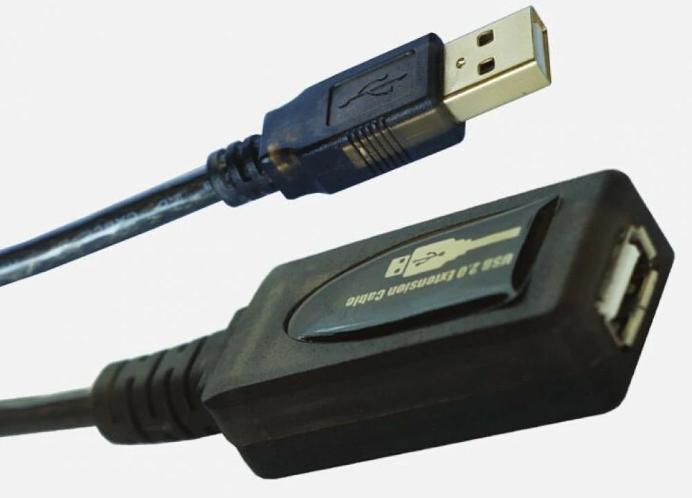 Kabell aktiv USB 2.0 vazhdues me gjatesi 15m me perforcues te integrum qe mundeson lidhjen e paisjeve larg PC / llaptopit