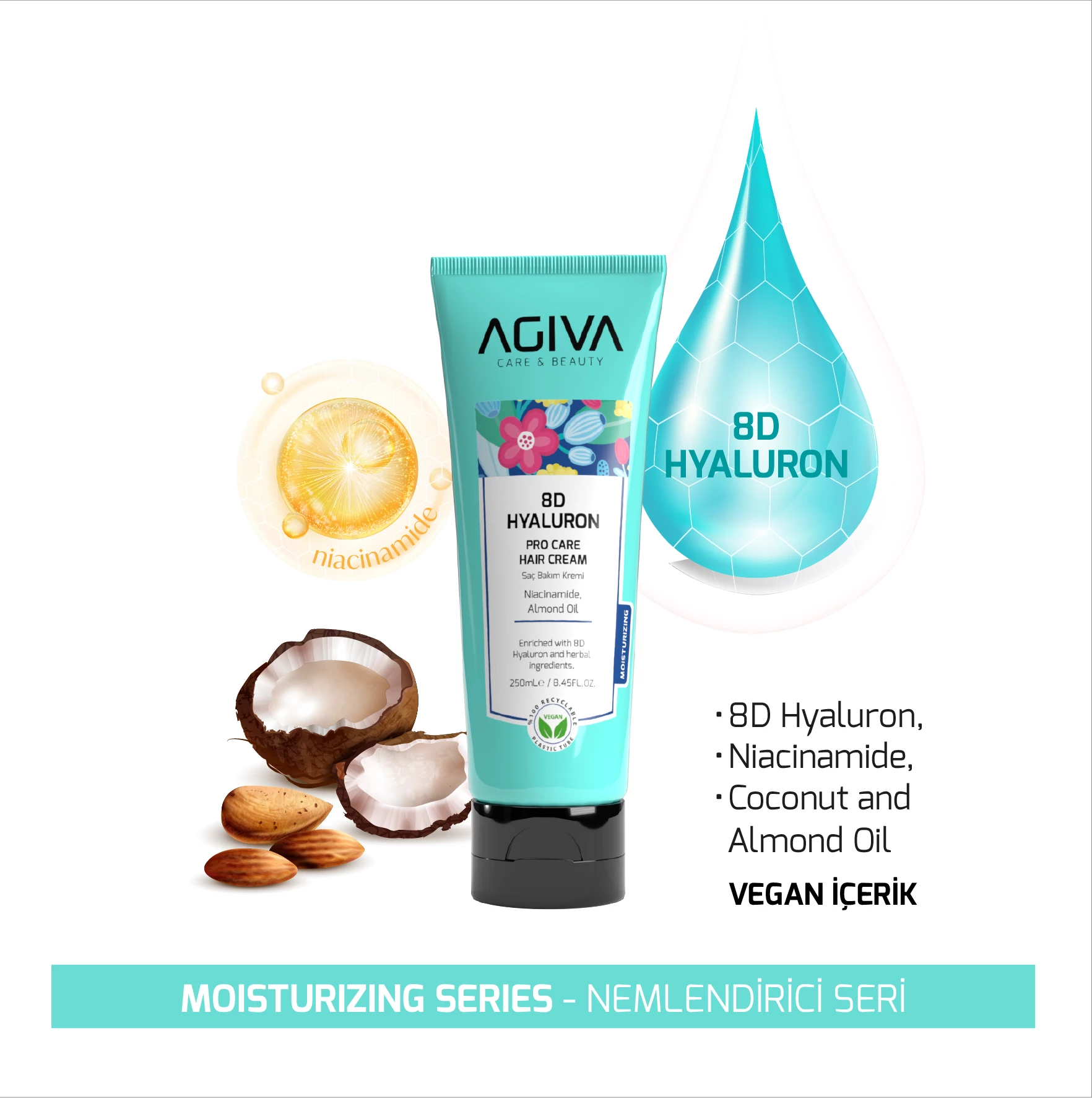 Krem për flokë Agiva 8D Hialuron Pro Care