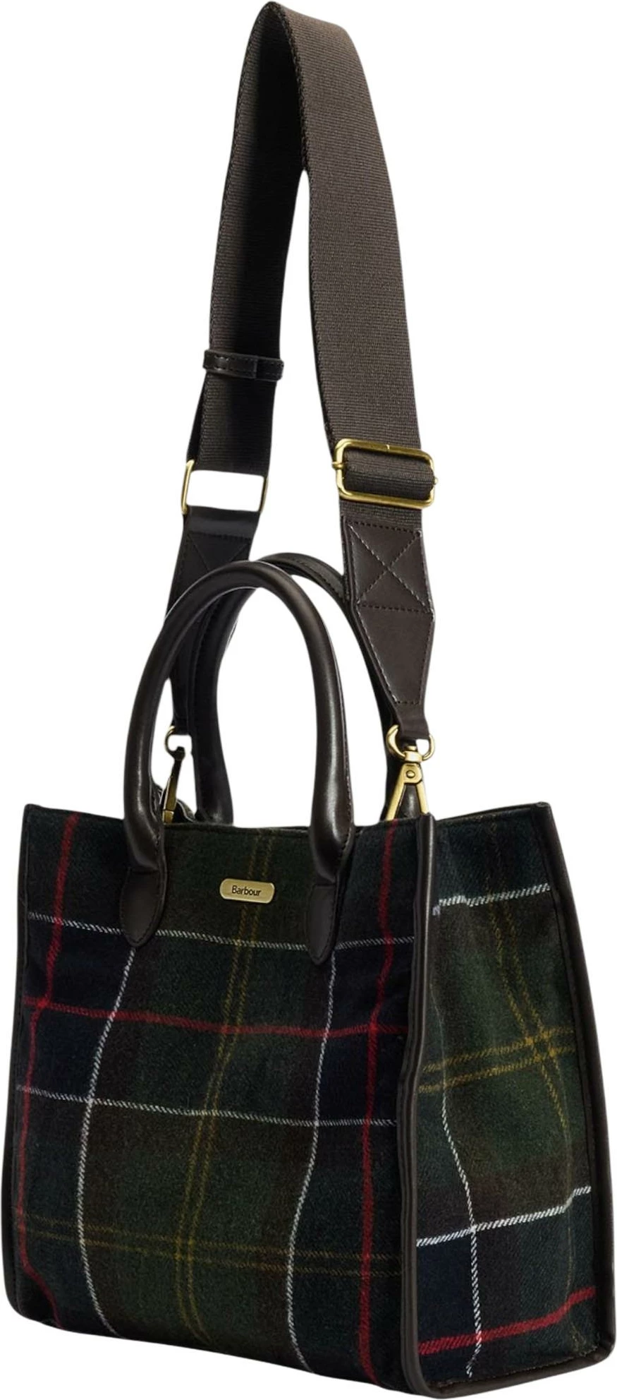 Çantë tote femra Barbour Barrhill Tartan LBA0423, jeshile e errët