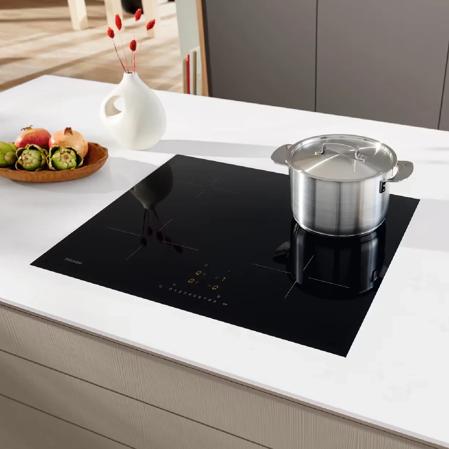 Plitë induksioni Miele KM7361 FL D 4 zona 7.3 kW 62 cm e zezë 7
