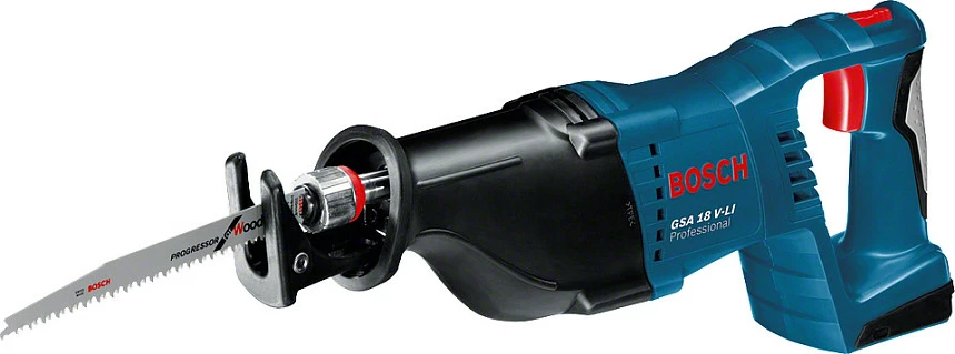 Sharrë reciproke Bosch GSA 18 V-LI Professional, 18V, 2x bateri Li-Ion 5.0Ah, L-BOXX, blu/zezë