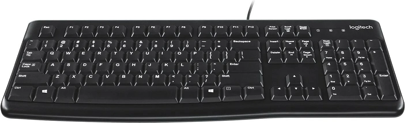 Tastierë Logitech K120, me kabllo, USB, AZERTY, e zezë
