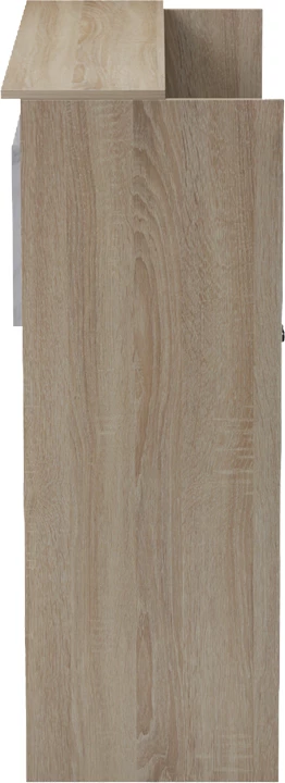 Banak pritjeje Optima, me LED, pamje sonoma dhe mermeri të bardhë, 110x40x110cm