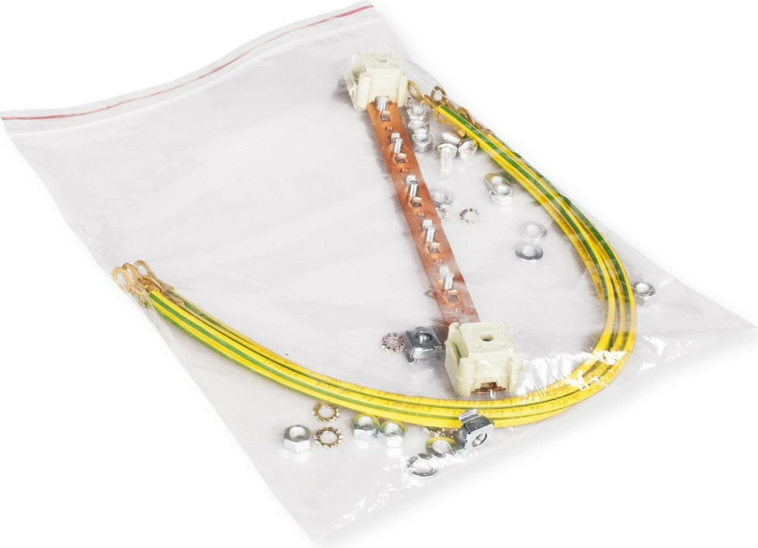 Kit tokëzimi rack ROLINE, shinë barazimi potenciali 220mm, për kabinet 19", multikolor