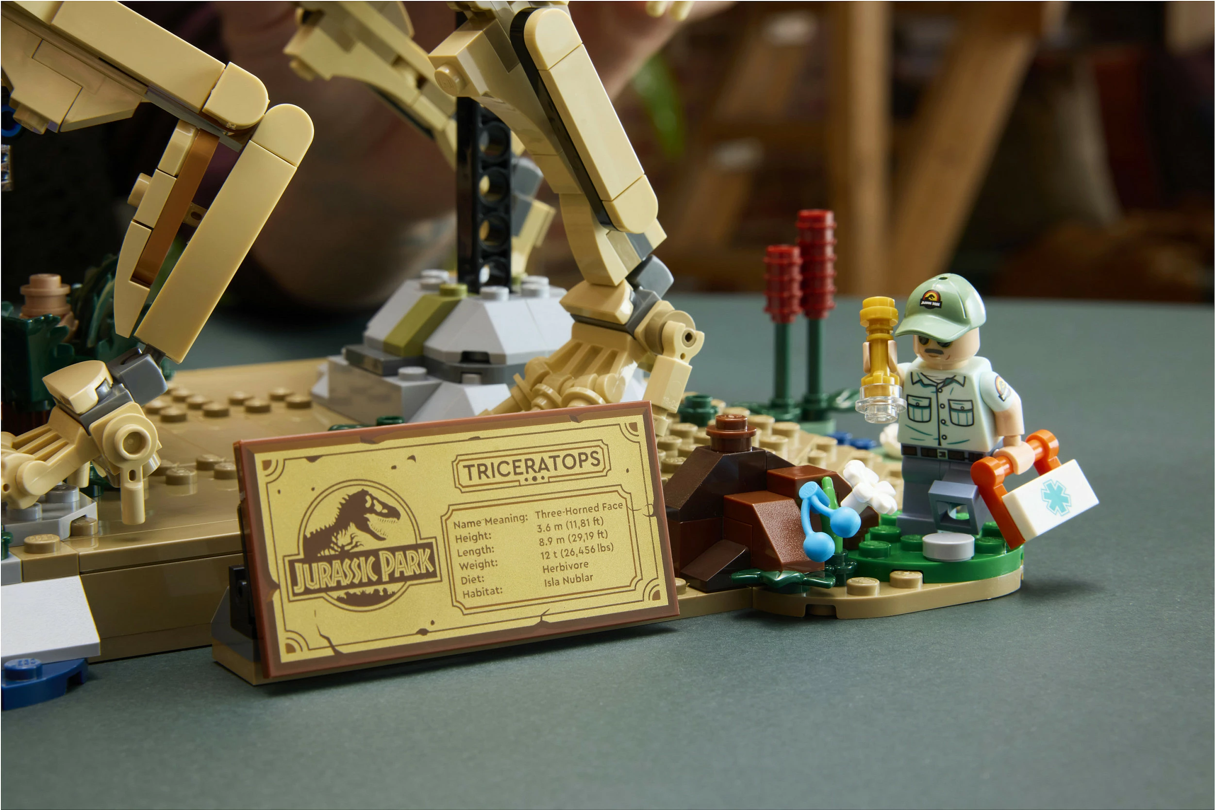 Set ndërtimi LEGO 77985 Dinosaur Fossil Triceratops, 1154 copë, 18+, multikolor