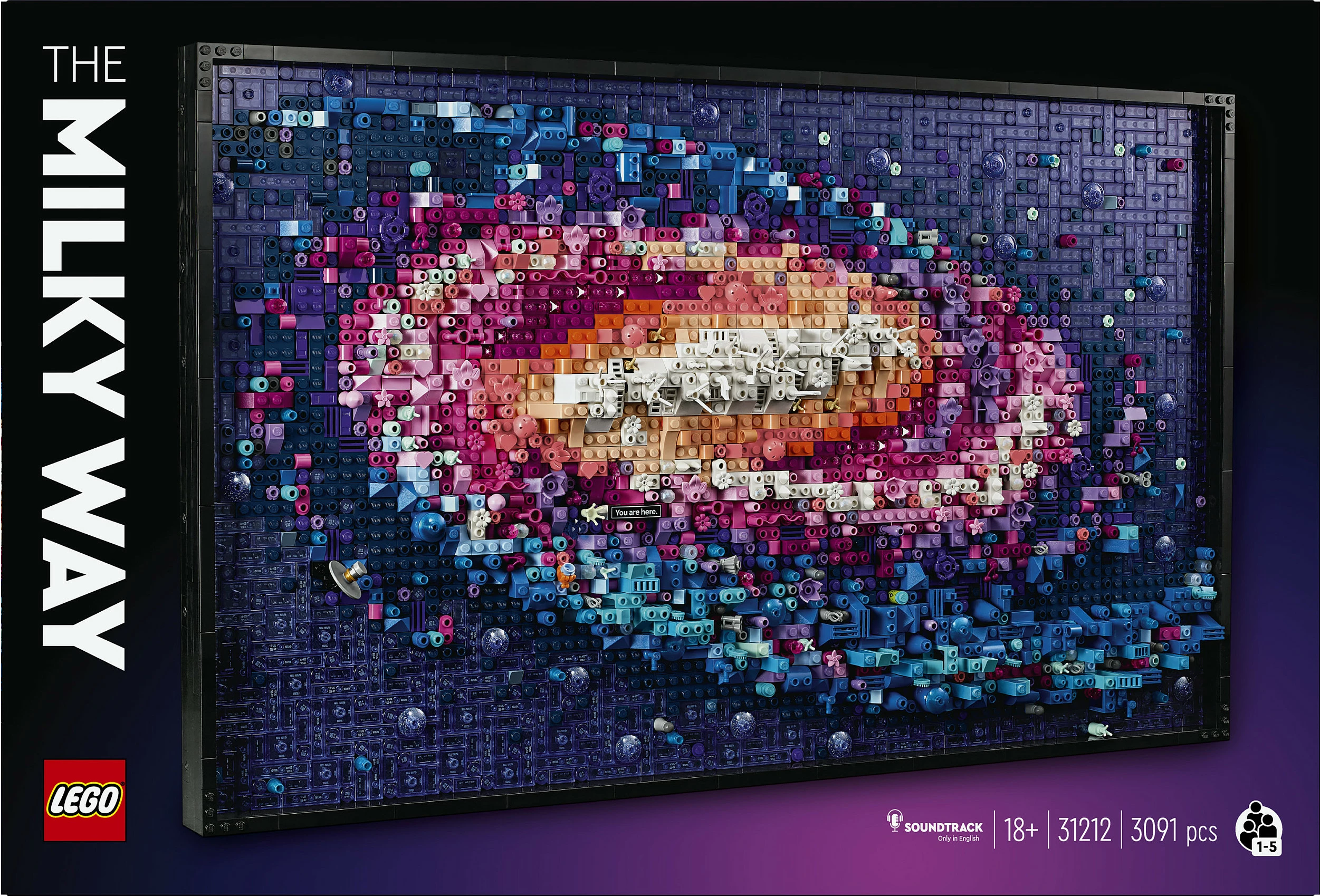 Set LEGO Galaxie Milky Way 31212, 3091 pjesë, mozaik dekorativ