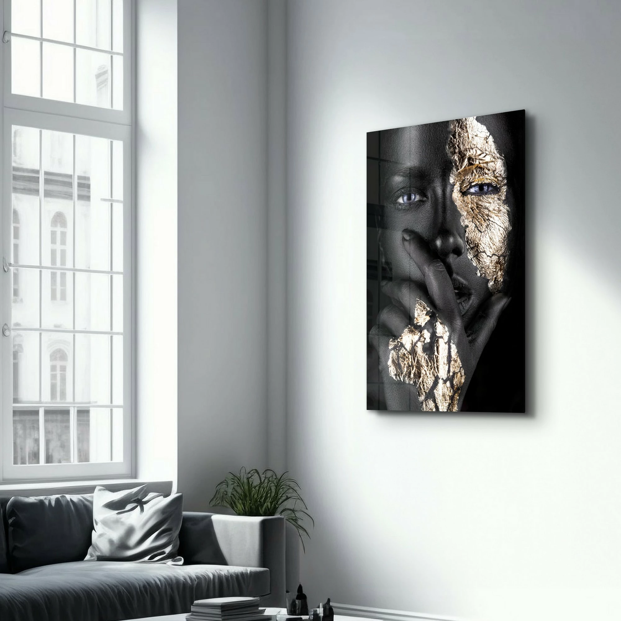 Pikturë dekorative prej xhami të temperuar, Wallity OGLS-8058, 46x72cm