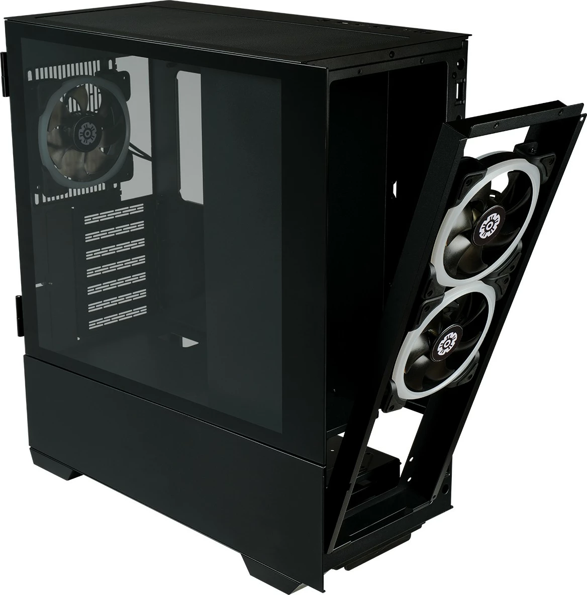 Kasë Enermax ENERMAXK8 ARGB, Midi Tower, xham i temperuar, ARGB, e zezë