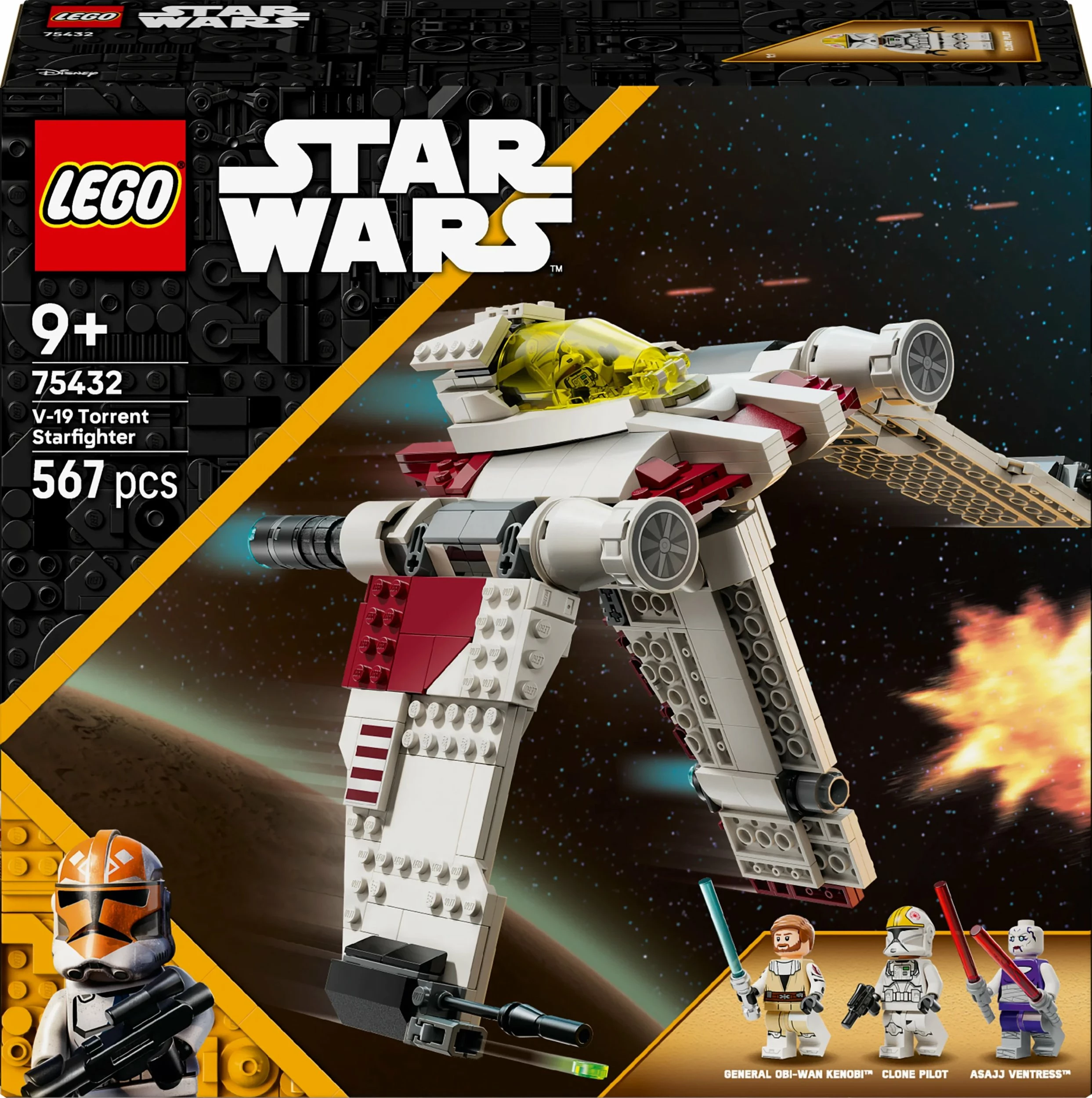 Set ndërtimi LEGO Star Wars V-19 Torrent Fighter 75432, 567 copë