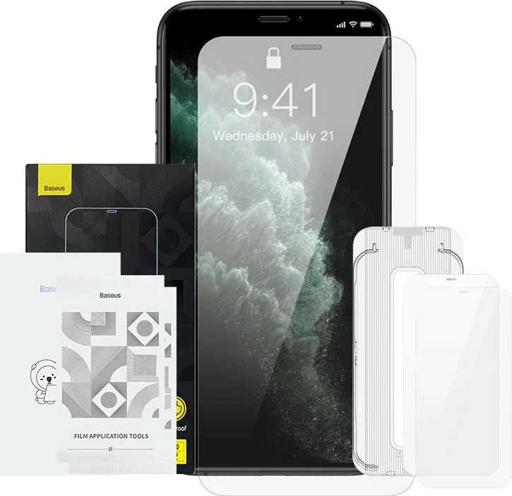 Xham i temperuar Baseus Crystal 0.3mm për iPhone X/XS, 2 copë, Transparent