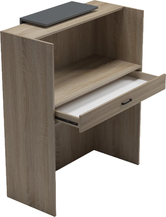 Banak pritjeje Zowel me LED, ngjyrë sonoma-antracit, 90x40x110cm