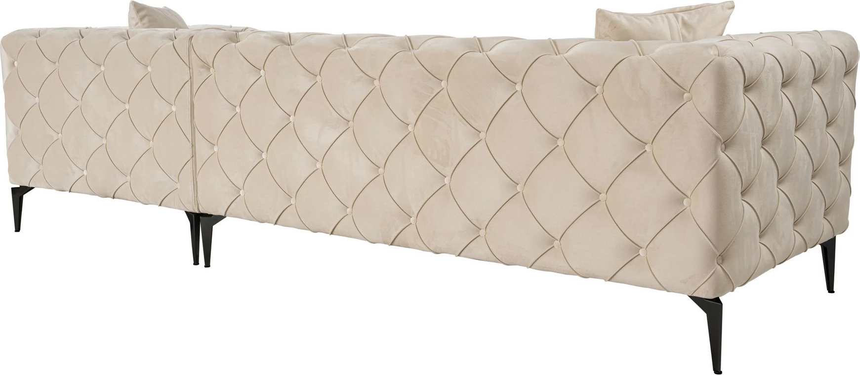 Këndare Atelier del Sofa Como Eco, e djathtë, bezhë dhe e zezë