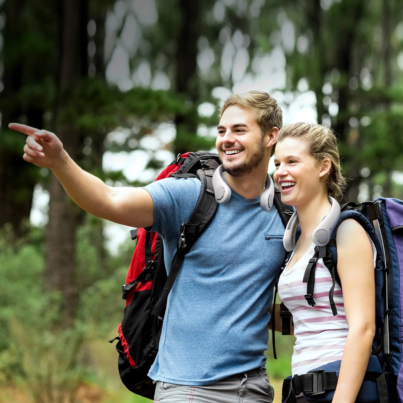 Ventilator qafe Jisulife Neck Fan 4 5000mAh USB-C, gri