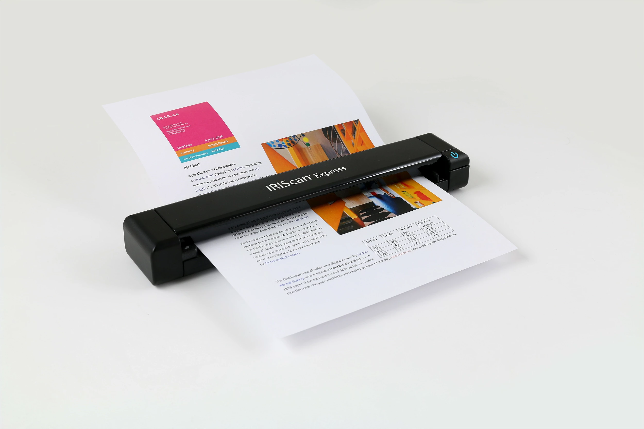 Skaner portativ I.R.I.S. IRIScan Express 4, A4, 1200 dpi, USB, i zi