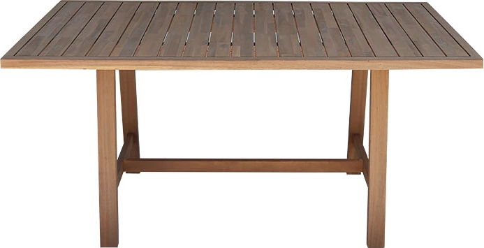 Set tavoline me karrige për terasë Malibu, dru akacie masive, 5 pjesë, 160x90x75cm, ngjyrë natyrale/bezhë