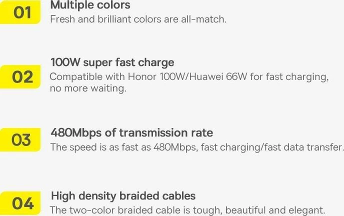 Kabllo Baseus Dynamic Series CALD000702 USB-A në USB-C 2 m 100W e bardhë
