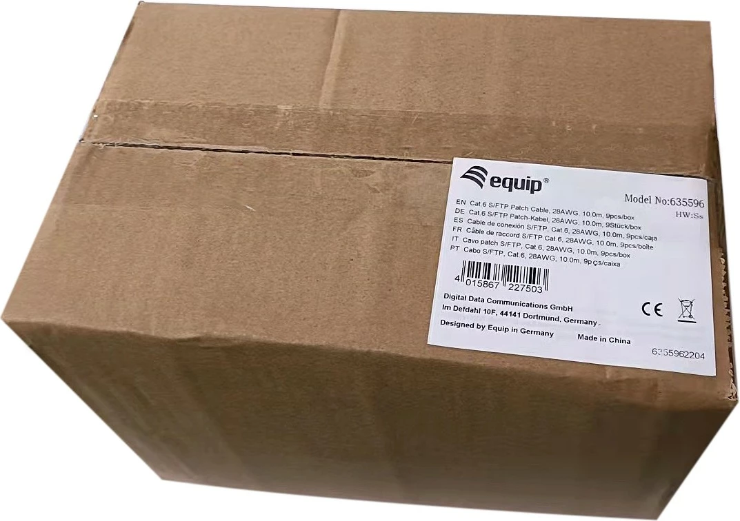 Kabllo rrjeti Cat6 Equip 10m, RJ-45, S/FTP, e zezë