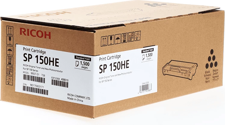 Toner, Ricoh SP 150 / 408010 1500 faqe XL, i zi