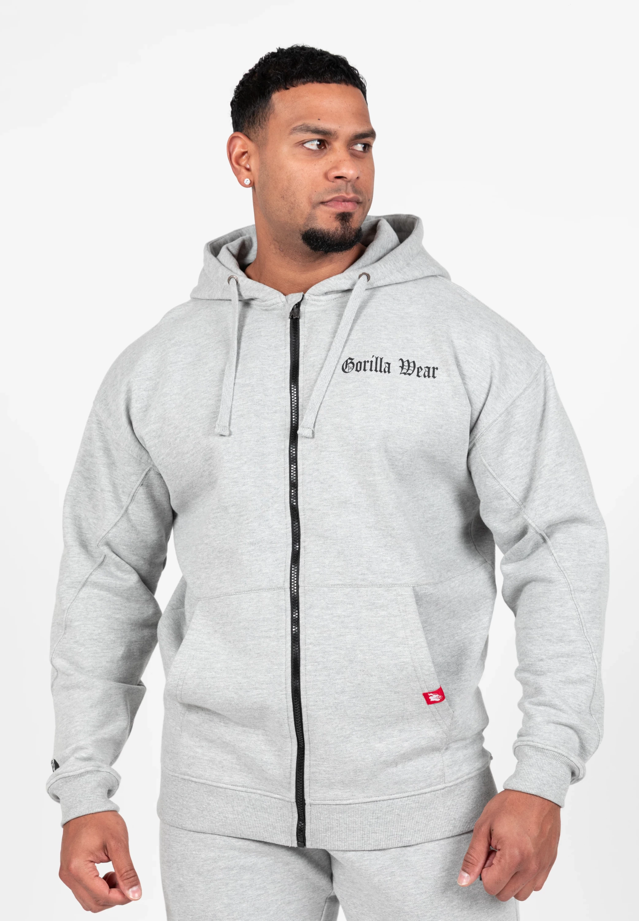 Utah Zipped Hoodie - Light Gray Melange