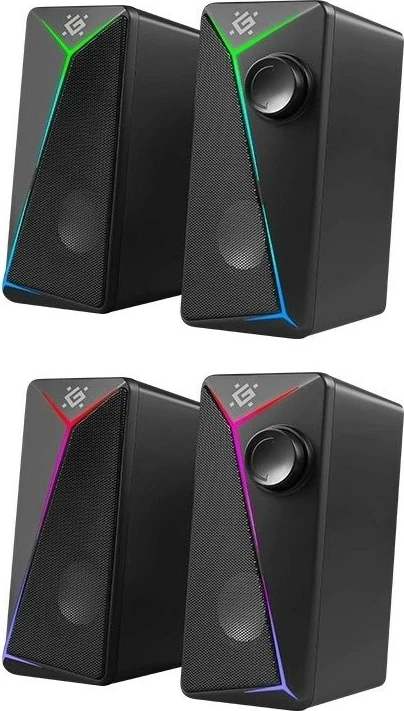 Altoparlantë Defender J5 2.0, 6W, LED, USB, të zi