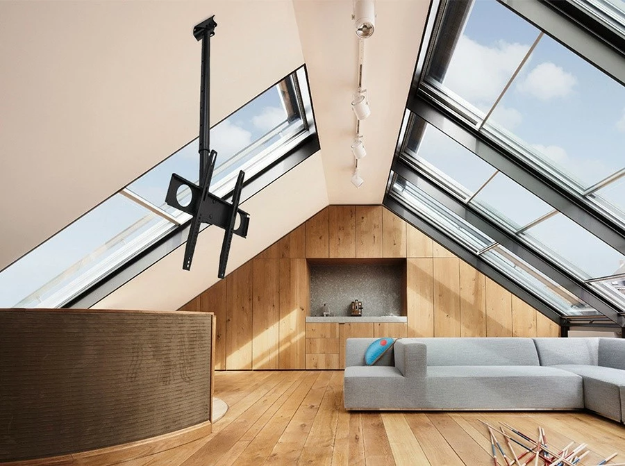 Mbajtëse tavani për TV Maclean MC-631, 32-65", 50kg, VESA 400x400, E zezë