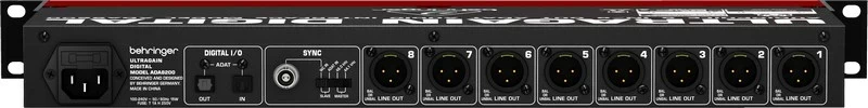 Interface audio Behringer ADA8200, 8 kanale, 24-bit DSP, 48 kHz, i zi