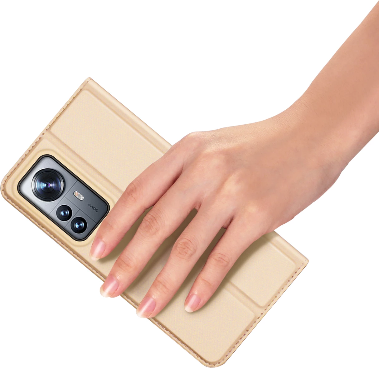 Mbështjellës Dux Ducis Skin Pro për Xiaomi 12 Pro, me kapak, Gold