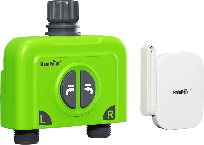 Kontrollues ujitjeje RainPoint HTV245FRF+HWG023WBRF me WiFi, 2 zona, i gjelbër