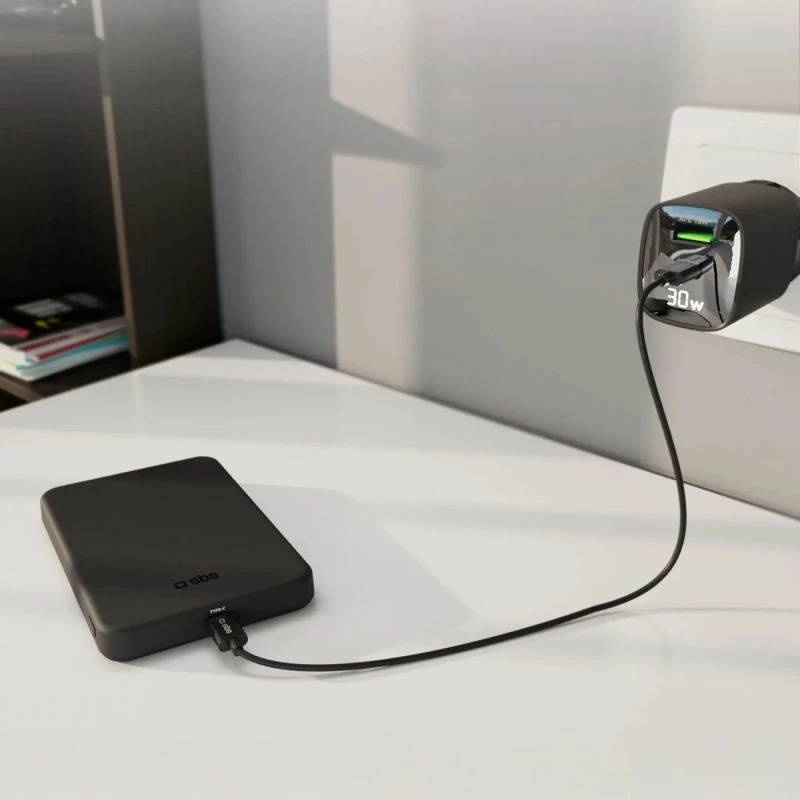 Powerbank SBS Mag Power Qi2 5000 mAh, e zezë