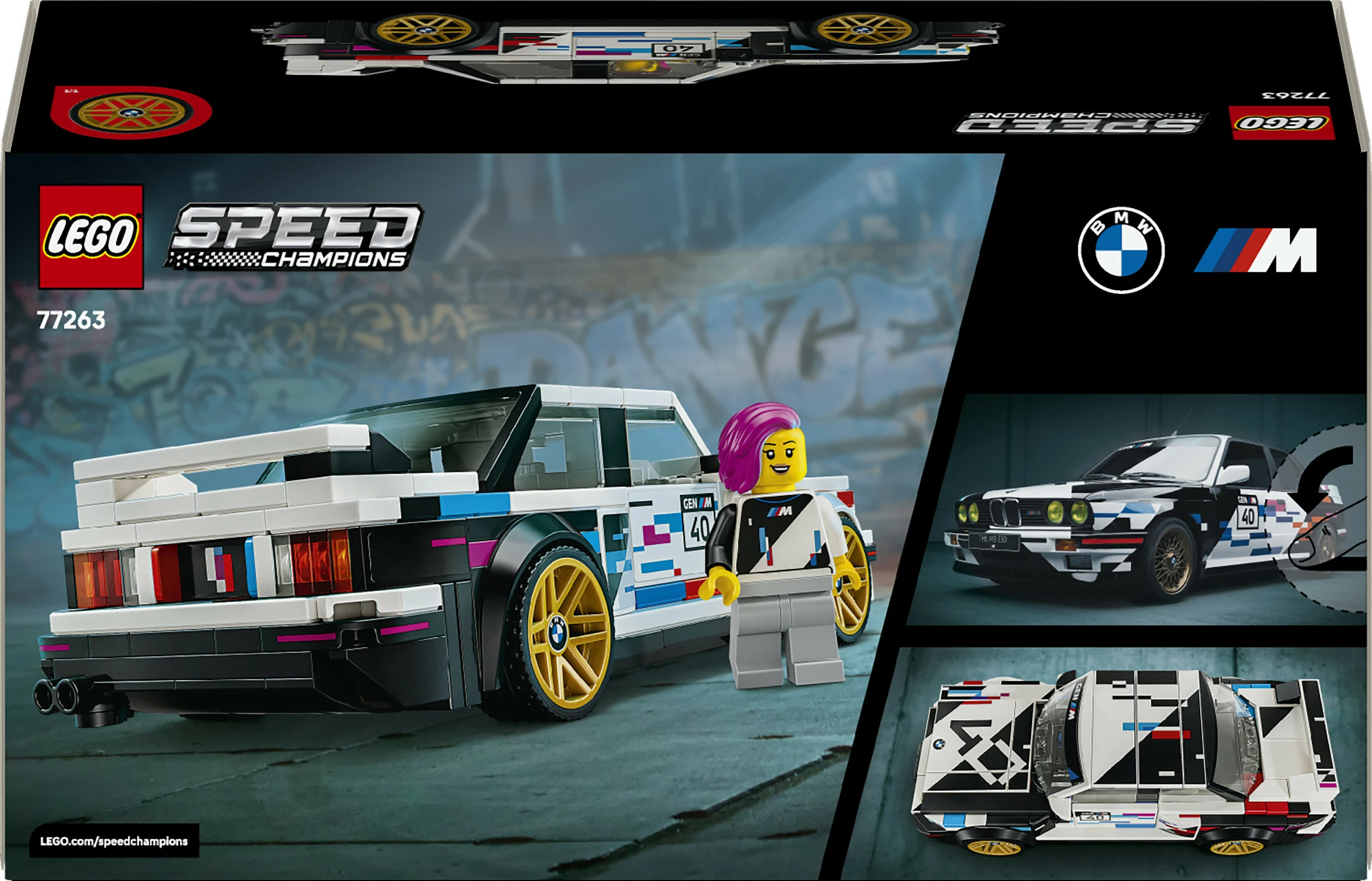 Set LEGO Speed Champions BMW M3 (E30) 77263, 358 copë, 9+, bardhë