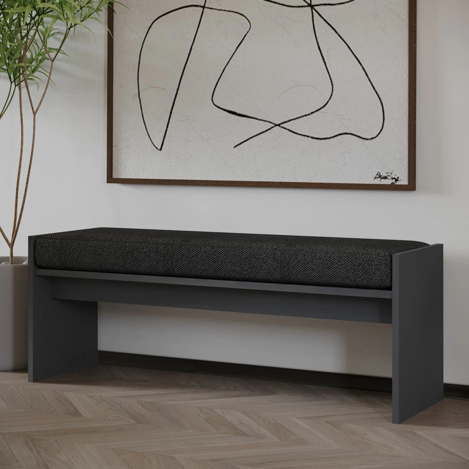 Bankë, ngjyrë antracit, Atelier del Sofa