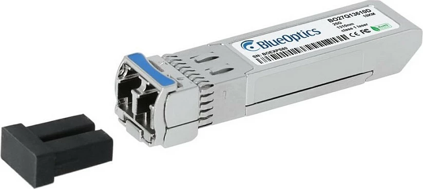 Modul transceiver SFP28 BlueOptics BO27Q13610D, 25GBASE-LR, LC, 10km, 1310nm, DDM, argjendt/blu