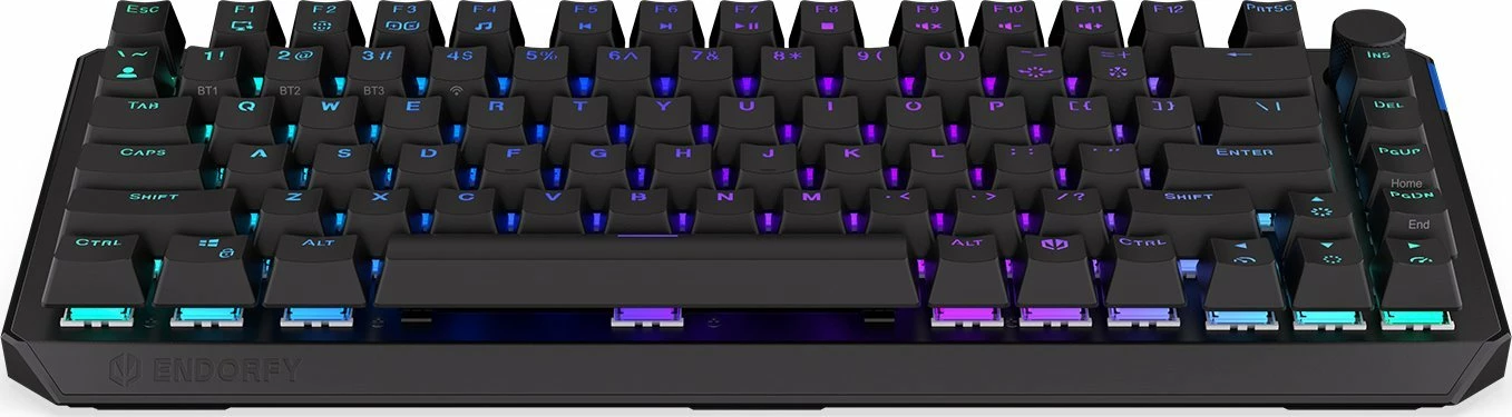Tastierë mekanike gaming Endorfy Thock 75% Wireless Red (EY5A073), Kailh Box Red, RGB, Bluetooth/2.4GHz/USB, US layout, e zezë