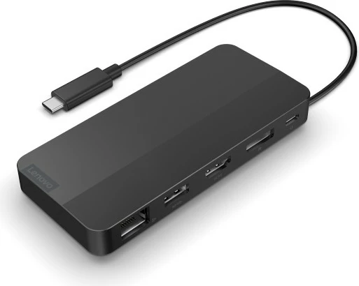 Dok stacion Lenovo USB-C Dual Display Travel Dock, 4K, 2x USB-C, HDMI, DisplayPort, Ethernet, Eclipse Black