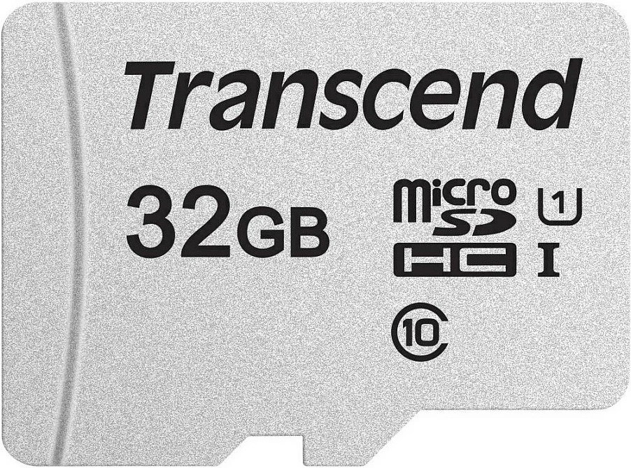 Kartelë memorie Transcend microSDHC 300S 32GB me adapter, Class 10, A1, argjend